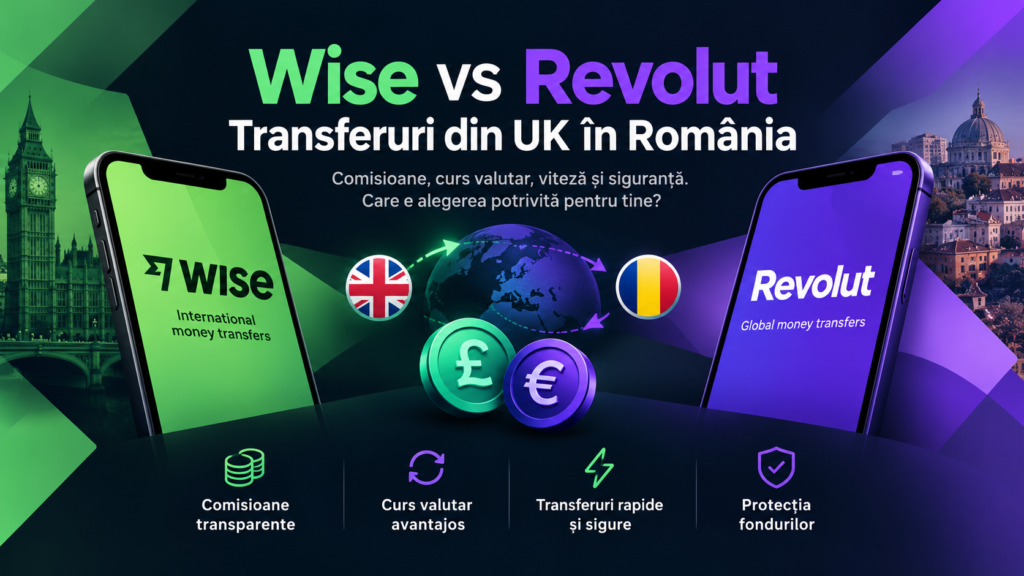 Wise vs Revolut: Comisioane și Transferuri UK–România